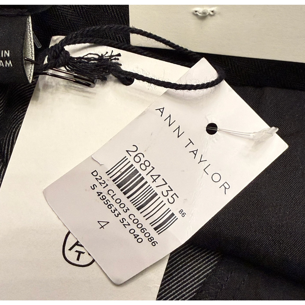 NEW ANN TAYLOR DARK GREY CURVY FIT BI-STRETCH ANKLE PANTS SZ 4 - Picture 5 of 9